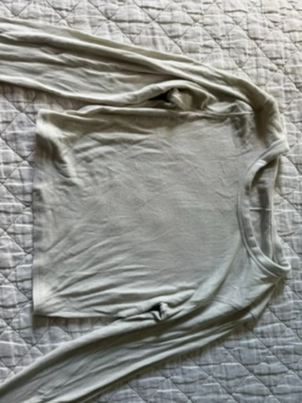 Lululemon Hold Tight Cropped Long Sleeve, Bone, Size 6